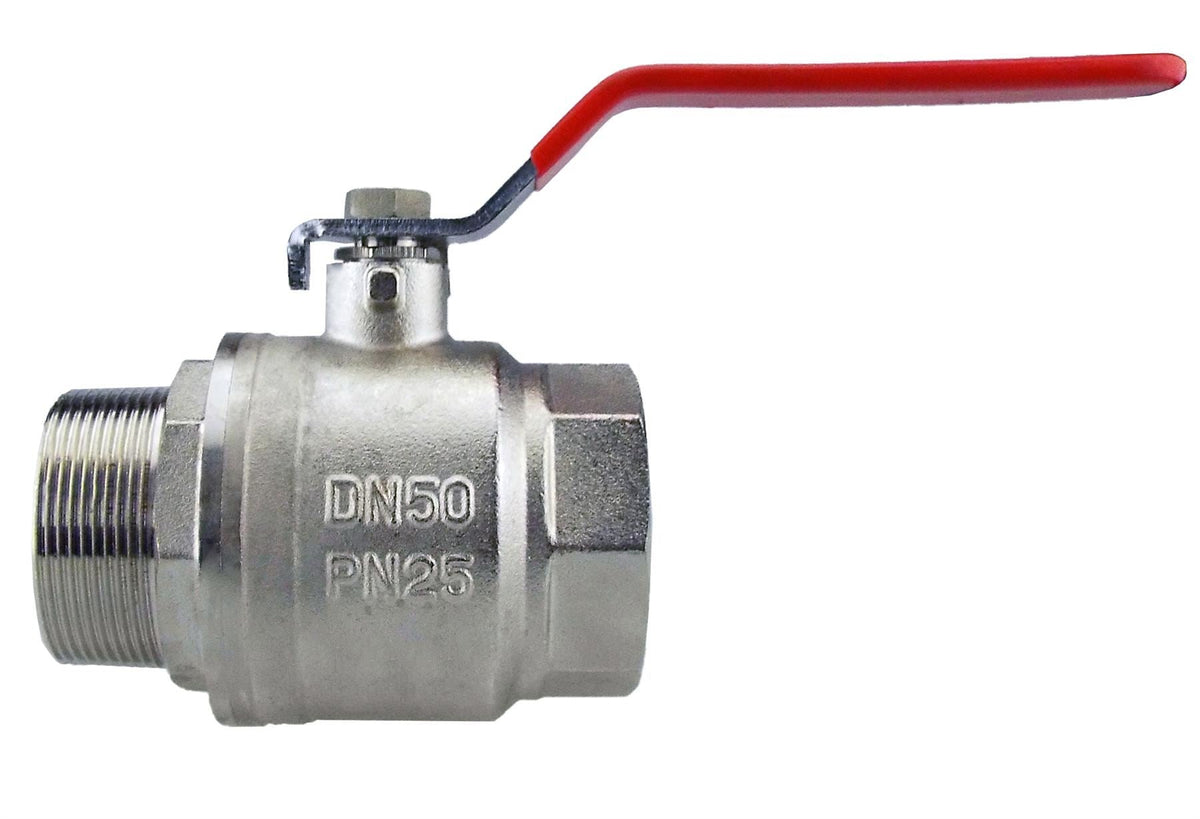 3/4" BSP Brass Nickel-Plated Lever Valve with Brass Spring Check Valve