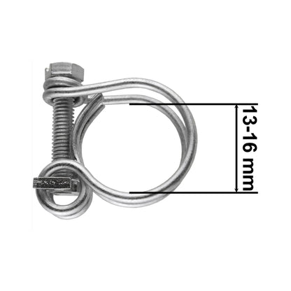 Double Wire Hose Clamp Galvanised 13mm-16mm