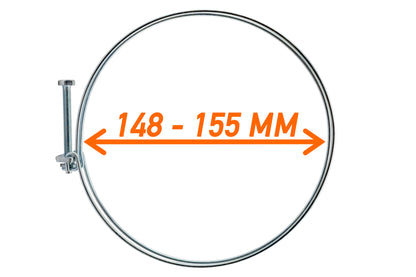 Double Wire Hose Clamp Galvanised 148mm-155mm
