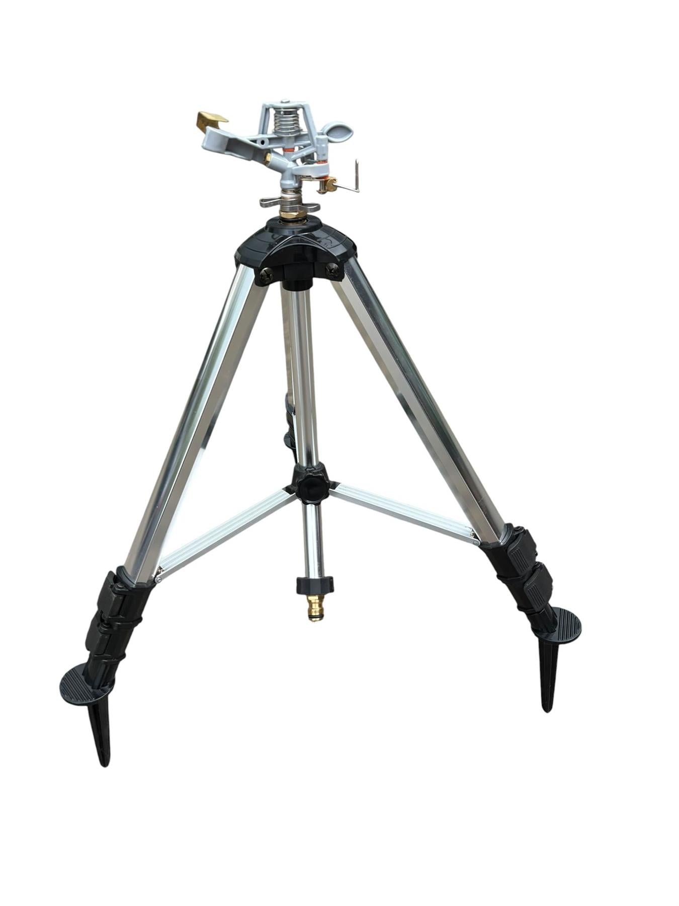 Aluminium Garden Sprinkler Tripod Stand 55-105cm Spiked Feet