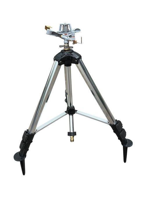 Aluminium Garden Sprinkler Tripod Stand 55-105cm Spiked Feet