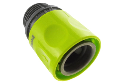 2-Way Tap Connector with 2 x Hose Connectors and 1 x Click-Lock Quick Connection (Lime)