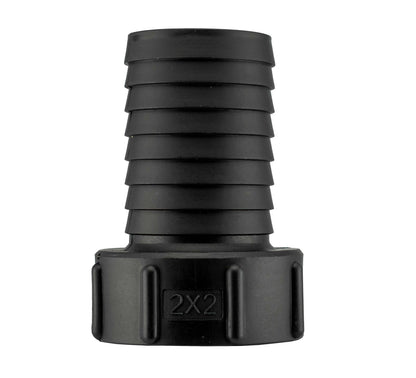 IBC 2" S60X6 Thread Valve with S60X6 to 2" Hose Tail