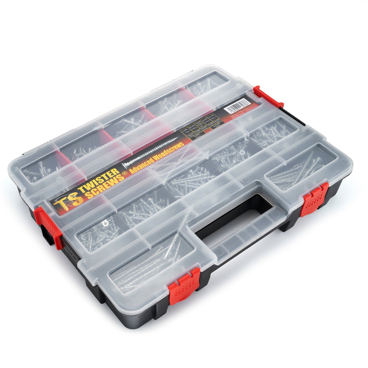 Twister Screws MultiBox 1,280 Piece Zinc-Coated Wood Screws