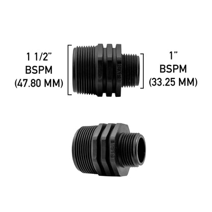 Reducing Nipple 1.5” BSP – 1” BSP Male