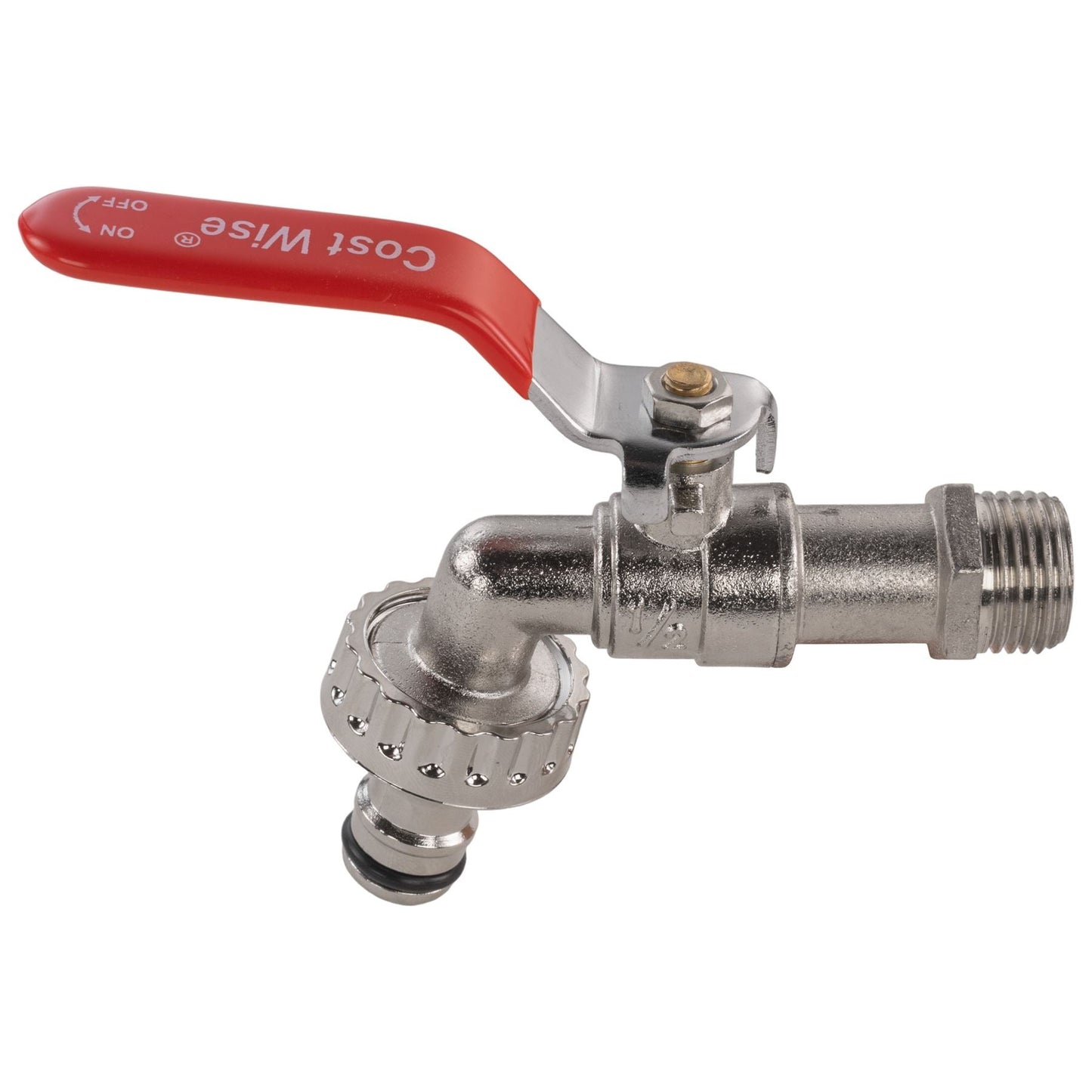 Garden Lever Tap 3/4 BSPM to Quick Connect + 20mm MDPE Elbow