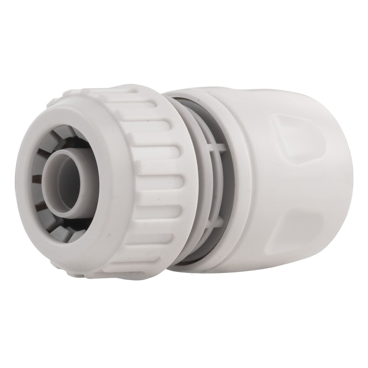 2-Way Tap Connector with 3 x Quick Connect Outlets and 3 x Standard 1/2" Hose Connectors (Grey/White)