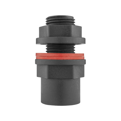 Water Butt Connector 1" BSP with Garden Lever Tap with Geka Type Claw and 1/2" Hose Barb Connector