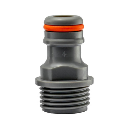 2-Way Tap Connector with 3 x Quick Connect Outlets and 3 x Standard 1/2" Hose Connectors (Grey/White)