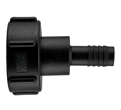 IBC 2" S60X6 Thread Valve with S60X6 to 1" Hose Tail