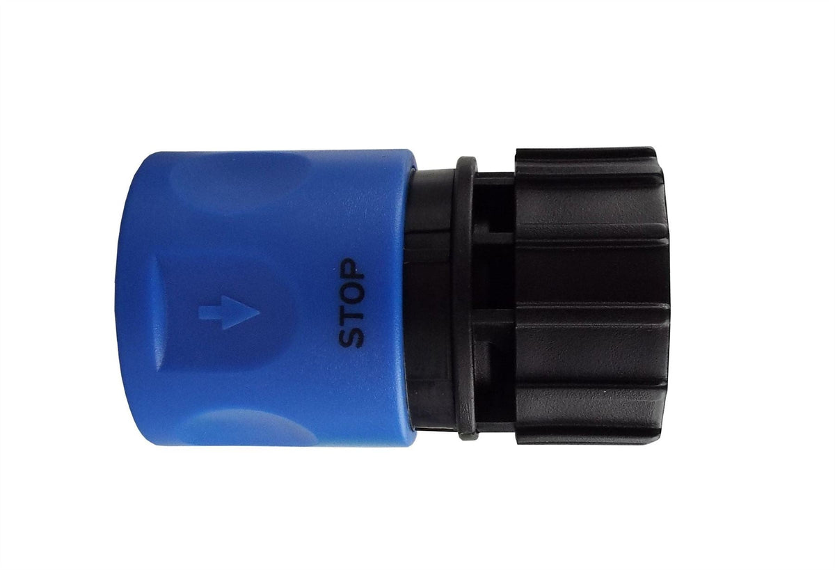 Water Butt Connector 3/4" BSP with Blue Female Hose Connector - 3/4" BSPF Thread