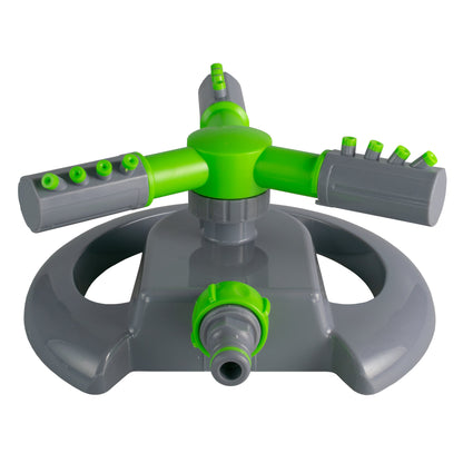 Cost Wise 3-Arm Adjustable Rotating Lawn Sprinkler Green Grey