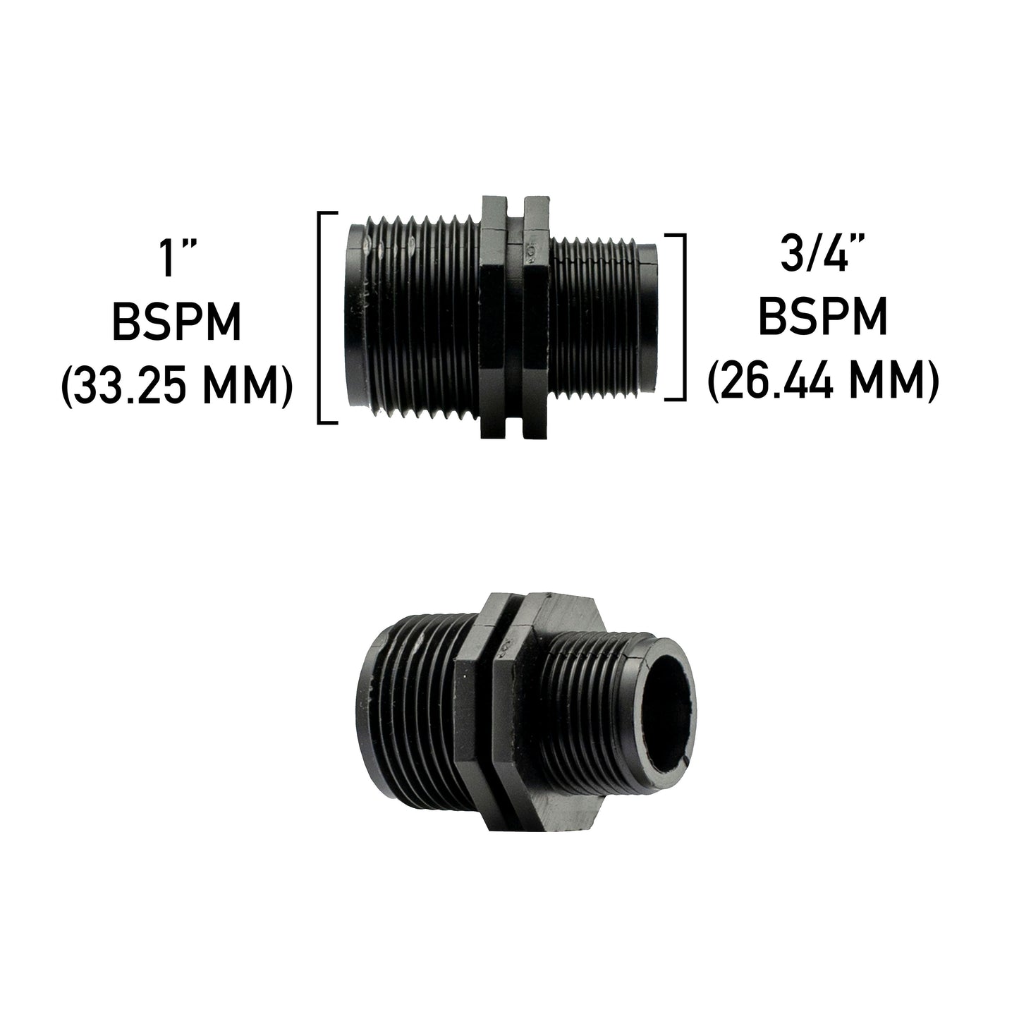 Reducing Nipple 1” BSP – 3/4” BSP Male