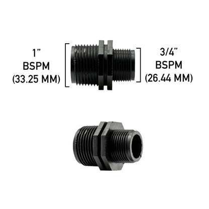 Reducing Nipple 1” BSP – 3/4” BSP Male