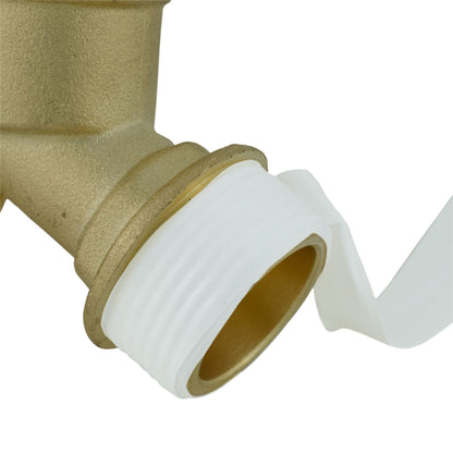 25mm MDPE Wall Flange with Nylon Tap Barb/Quick Connect and PTFE Tape