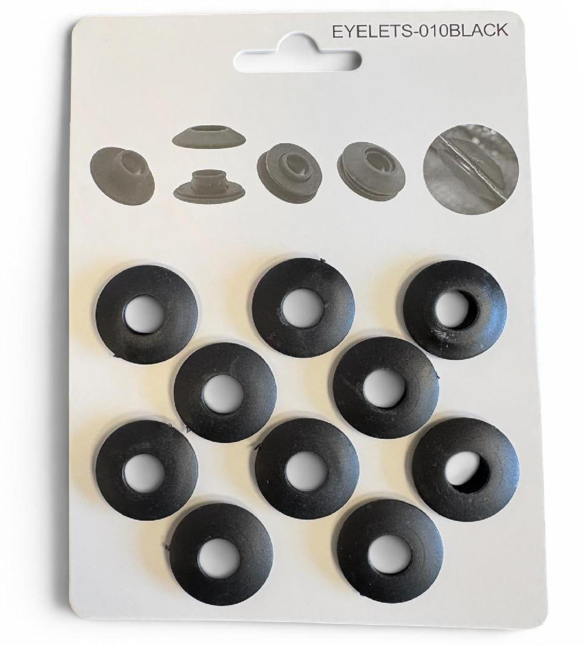 Tarp Eyelets Plastic Snap On Black Pack of 10