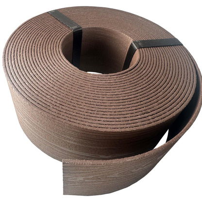 Lawn Edging Heavy Duty Wood Effect 78mm High, 2.8mm Thick, 10 Metre Roll
