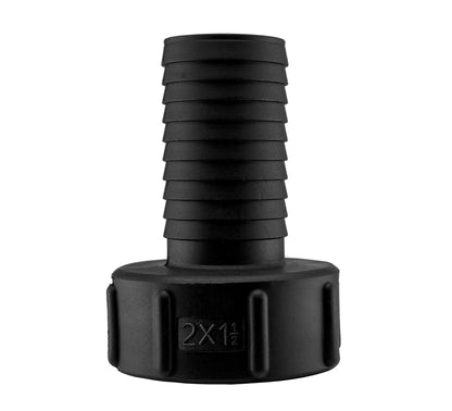 IBC 2" S60X6 Thread Valve with S60X6 to 1.5" Hose Tail