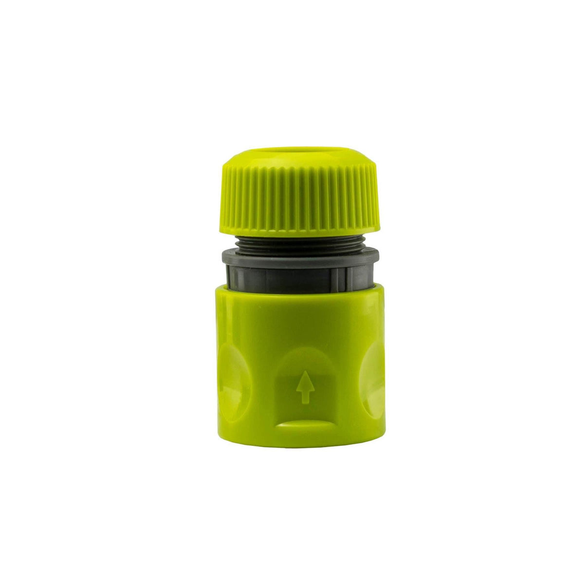 2-Way Tap Connector with 2 x Hose Connectors and 1 x Click-Lock Quick Connection (Lime)