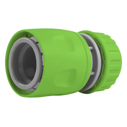 2-Way Tap Connector with 3 x Quick Connect Outlets and 3 x Standard 1/2" Hose Connectors (Grey/Lime)