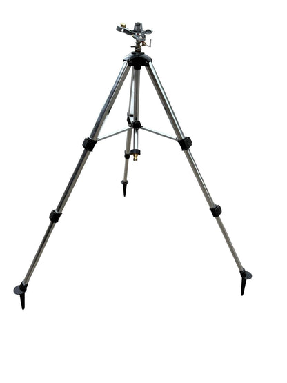 Aluminium Garden Sprinkler Tripod Stand 55-105cm Spiked Feet