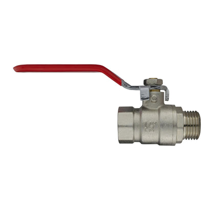 1/2" BSP Brass Nickel-Plated Lever Valve with Brass Spring Check Valve