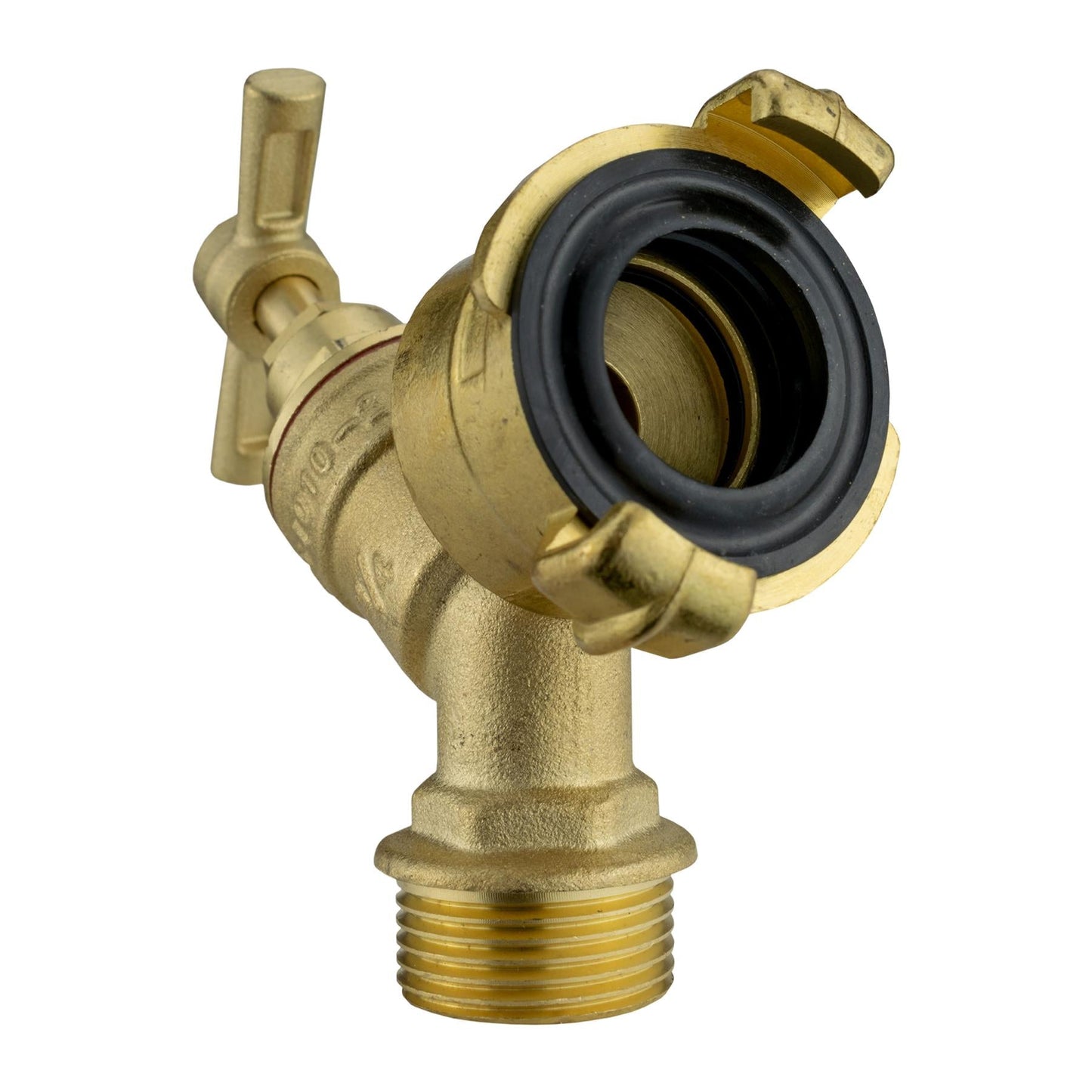 Brass Bib Tap 3/4" BSP with Geka Type Claw Outlet