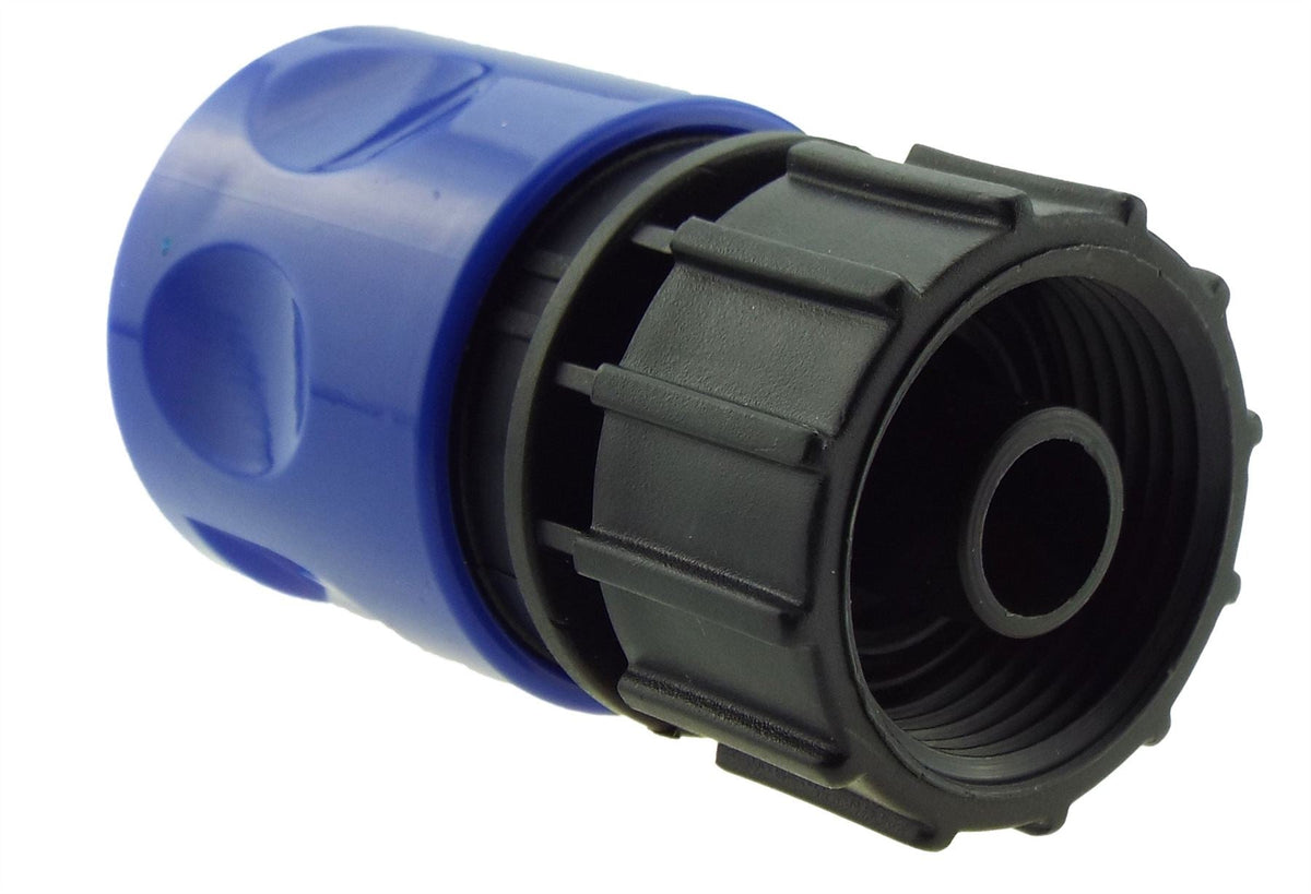 Water Butt Connector 3/4" BSP with Blue Female Hose Connector - 3/4" BSPF Thread