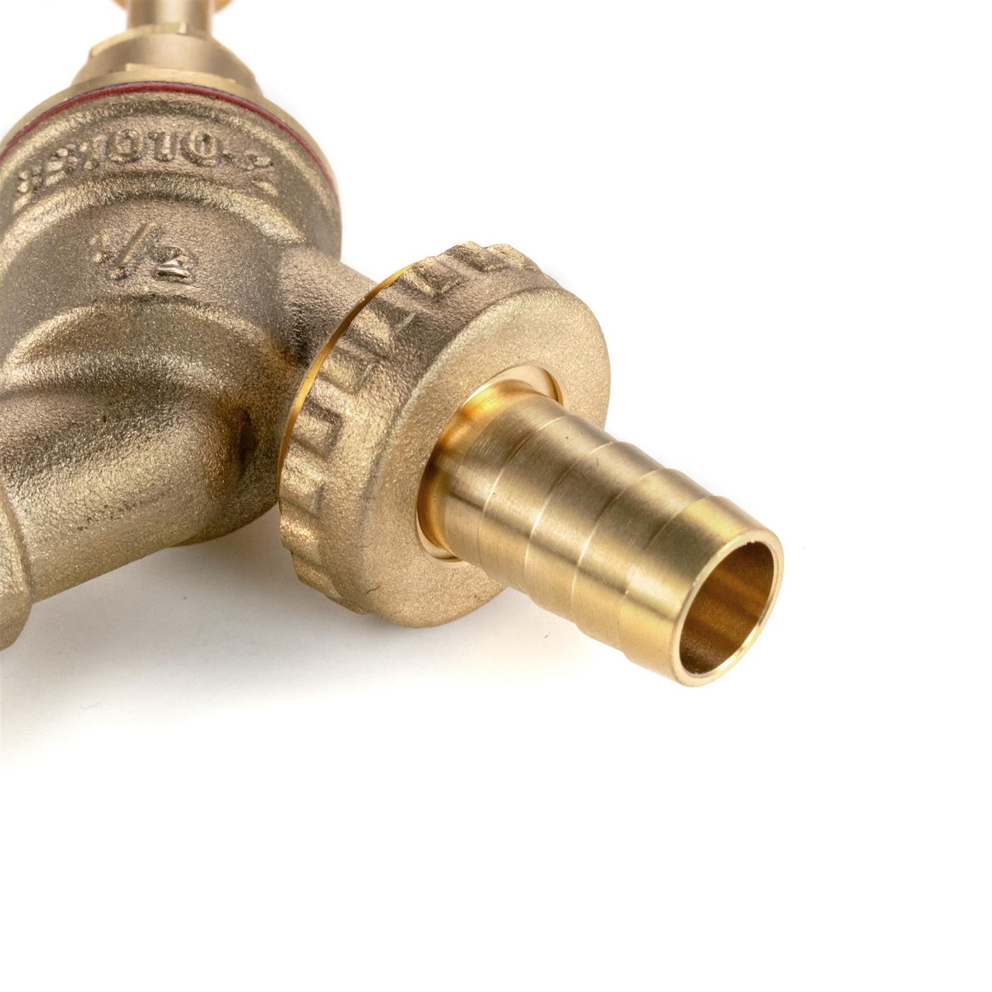 Brass Bib Tap 1/2" Barb with MDPE Tee 20mm - 1/2 " BSPF