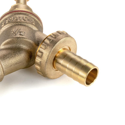 Brass Bib Tap 1/2" Barb with MDPE Tee 20mm - 1/2 " BSPF