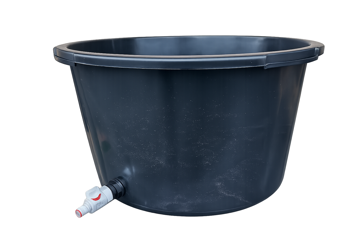 90L Round Tub with Drain Valve