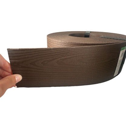 Lawn Edging Heavy Duty Wood Effect 130mm High, 2.8mm Thick, 10 Metre Roll
