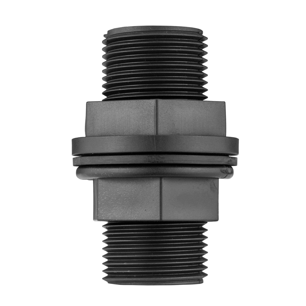 Water Butt Connector 3/4" BSP with Blue Female Hose Connector - 3/4" BSPF Thread