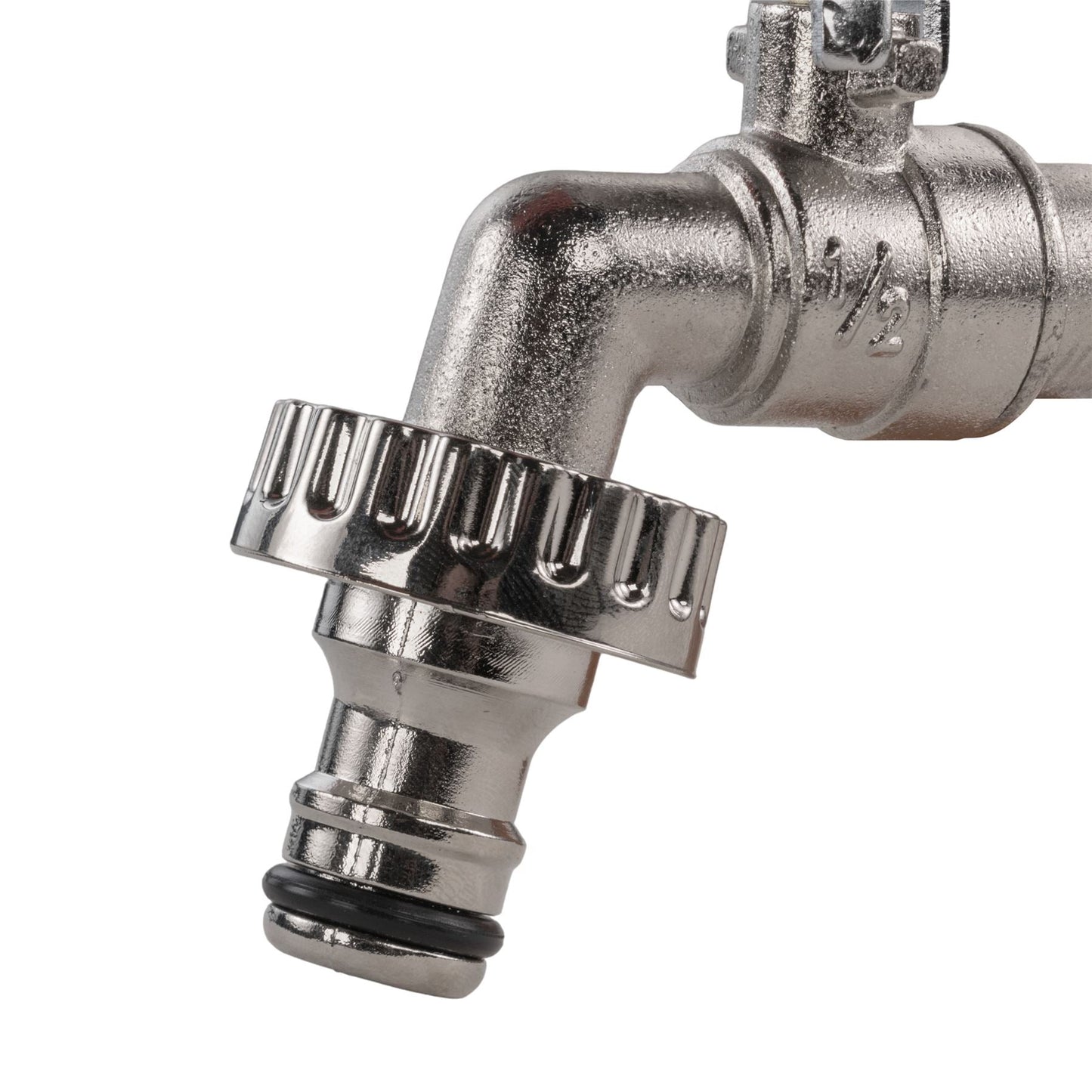 Garden Lever Tap 3/4 BSPM to Quick Connect + 20mm MDPE Elbow