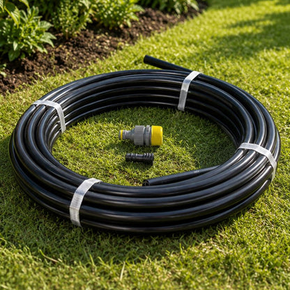 10m LDPE Pipe with Hose Connector and Bung