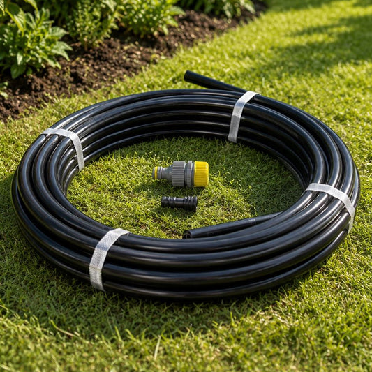 10m LDPE Pipe with Hose Connector and Bung