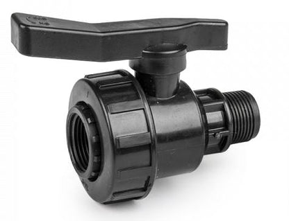 Swivel IBC Extender + Valve + MDPE 32mm Tee