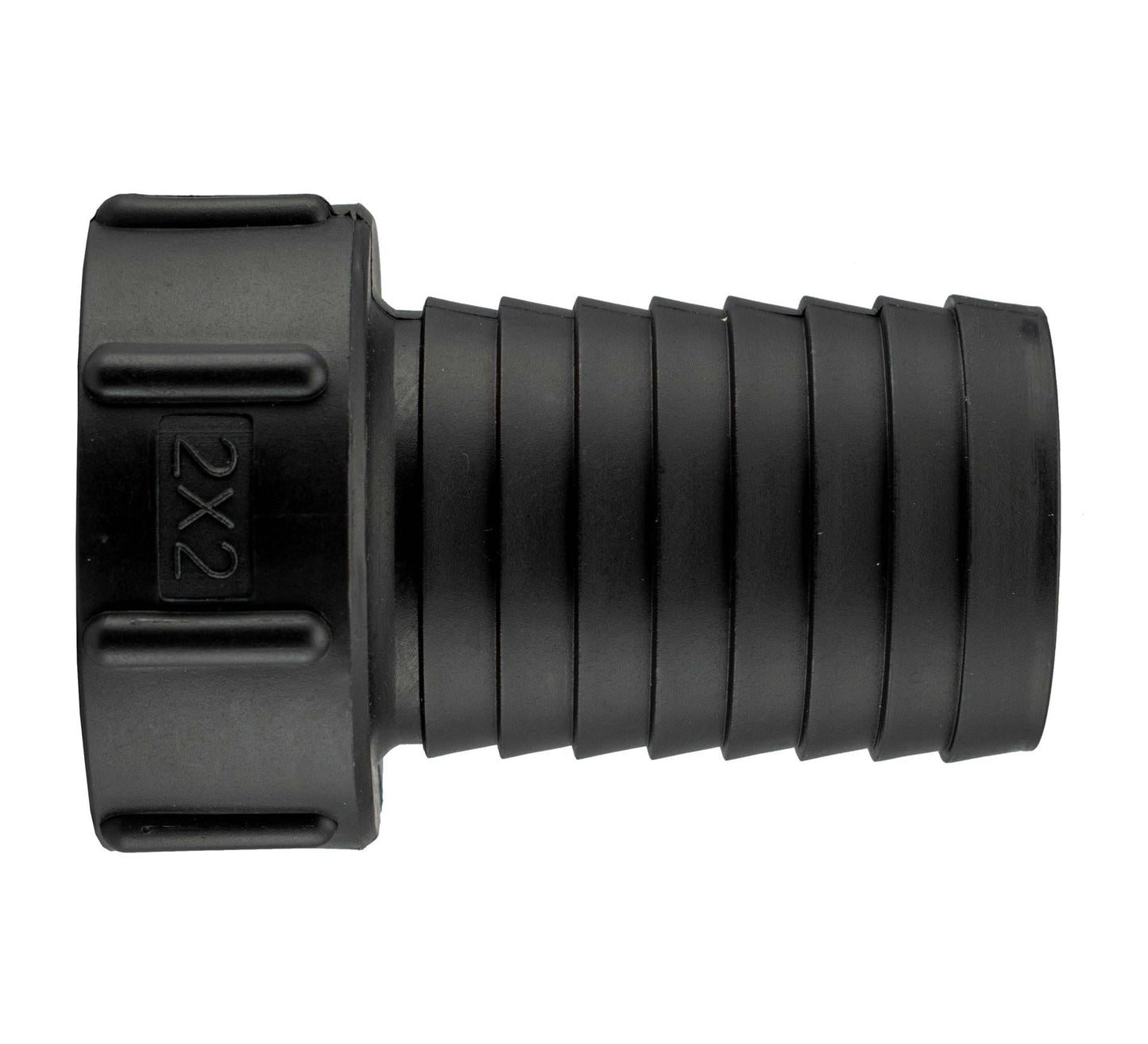 IBC 2" S60X6 Thread Valve with S60X6 to 2" Hose Tail