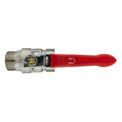 3/4" BSP Brass Nickel-Plated Lever Valve with Brass Spring Check Valve