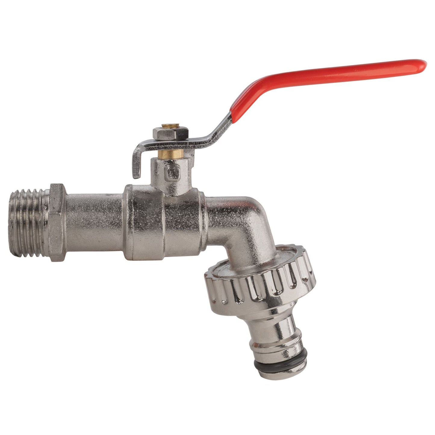 Garden Lever Tap 3/4 BSPM to Quick Connect + 20mm MDPE Elbow