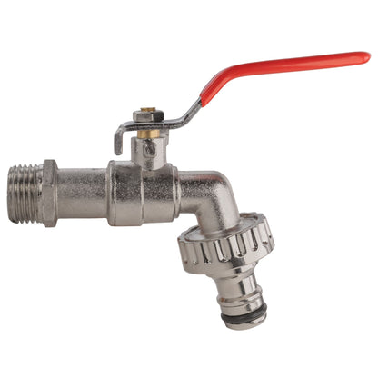 Garden Lever Tap 3/4 BSPM to Quick Connect + Elbow MDPE 25mm