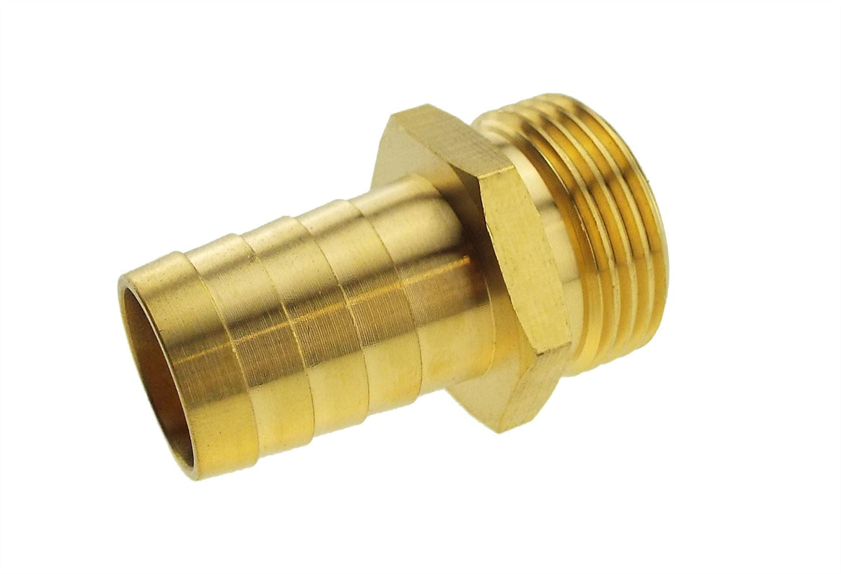 Ball Valve Lever 1" BSPF with 1 x Geka Type Claw Outlet and 1 x 32mm Barb Outlet