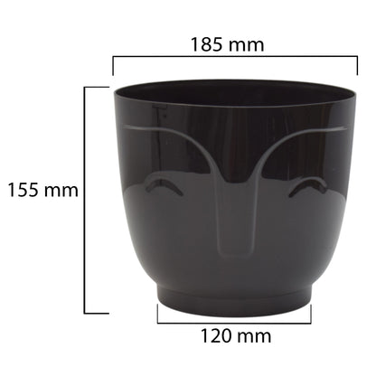 Atena Pot Without Hole 185mm Black