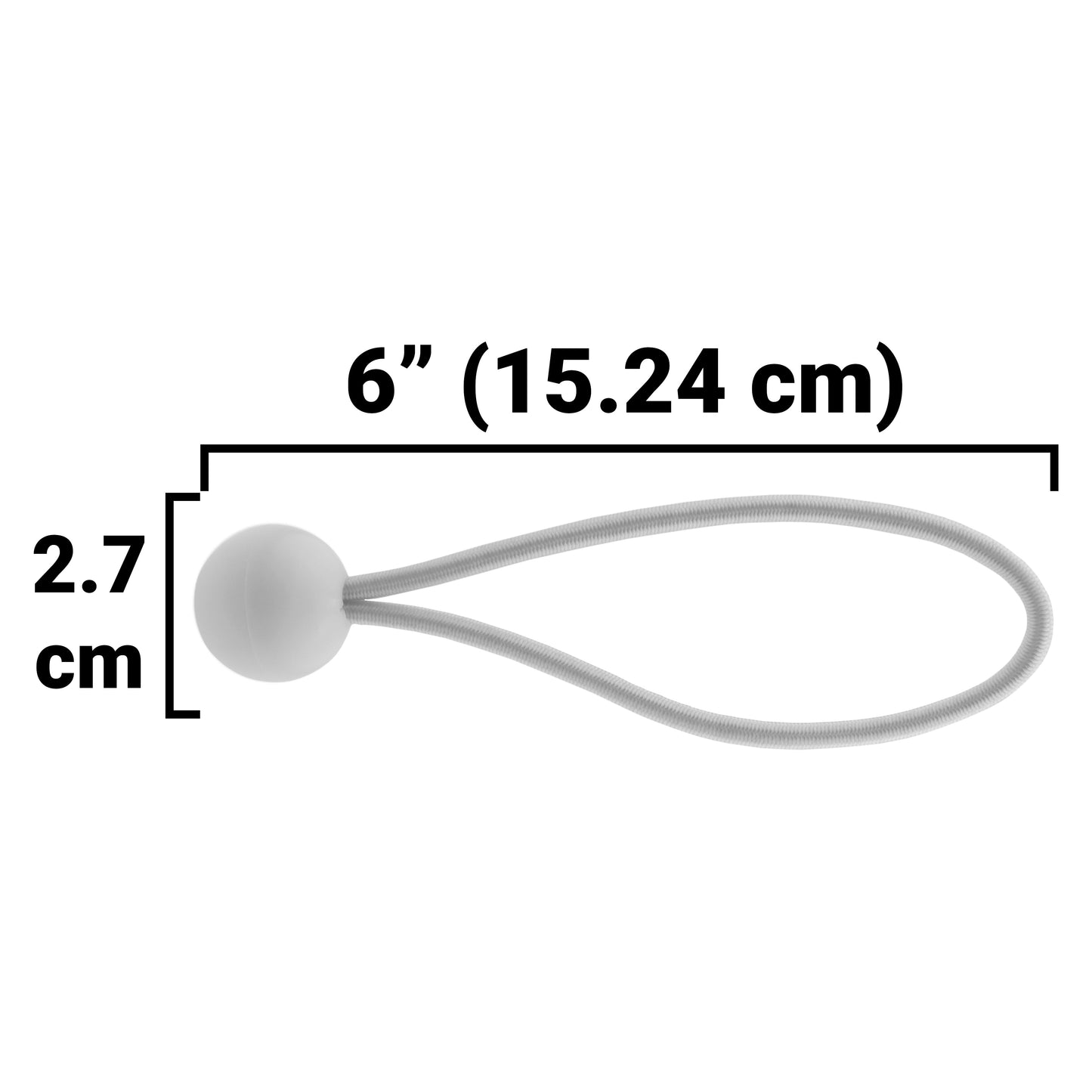 Clear XL-Grade Tarpaulin with 20 x 6" Bungee Balls (White)