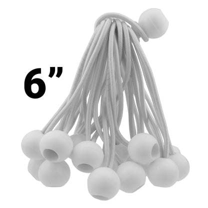 Green S-Grade Tarpaulin with 20 x 6" Bungee Balls (White)
