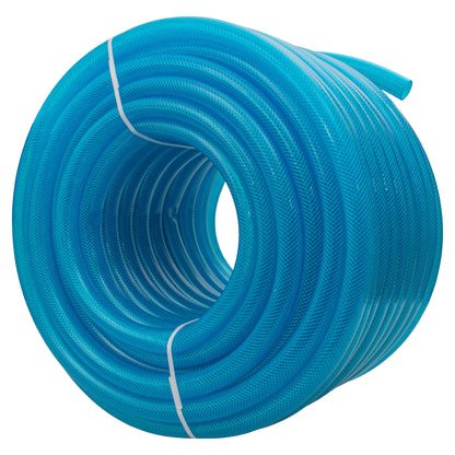 Braided Fuel Hose Blue Transparent PVC 25mm*2.6mm