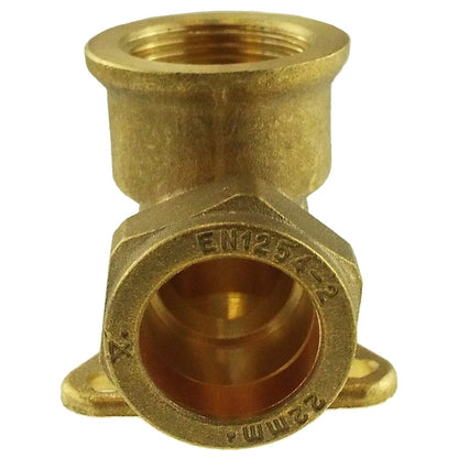 Wall Mount Copper Pipe 22mm 3/4" BSPF