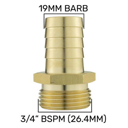 Wall Flange Kit 25mm MDPE + 25mm MDPE Valve + 19mm Brass Barb
