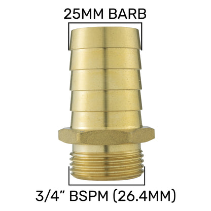 Wall Flange Kit 32mm MDPE + 32mm MDPE Valve + 25mm Brass Barb