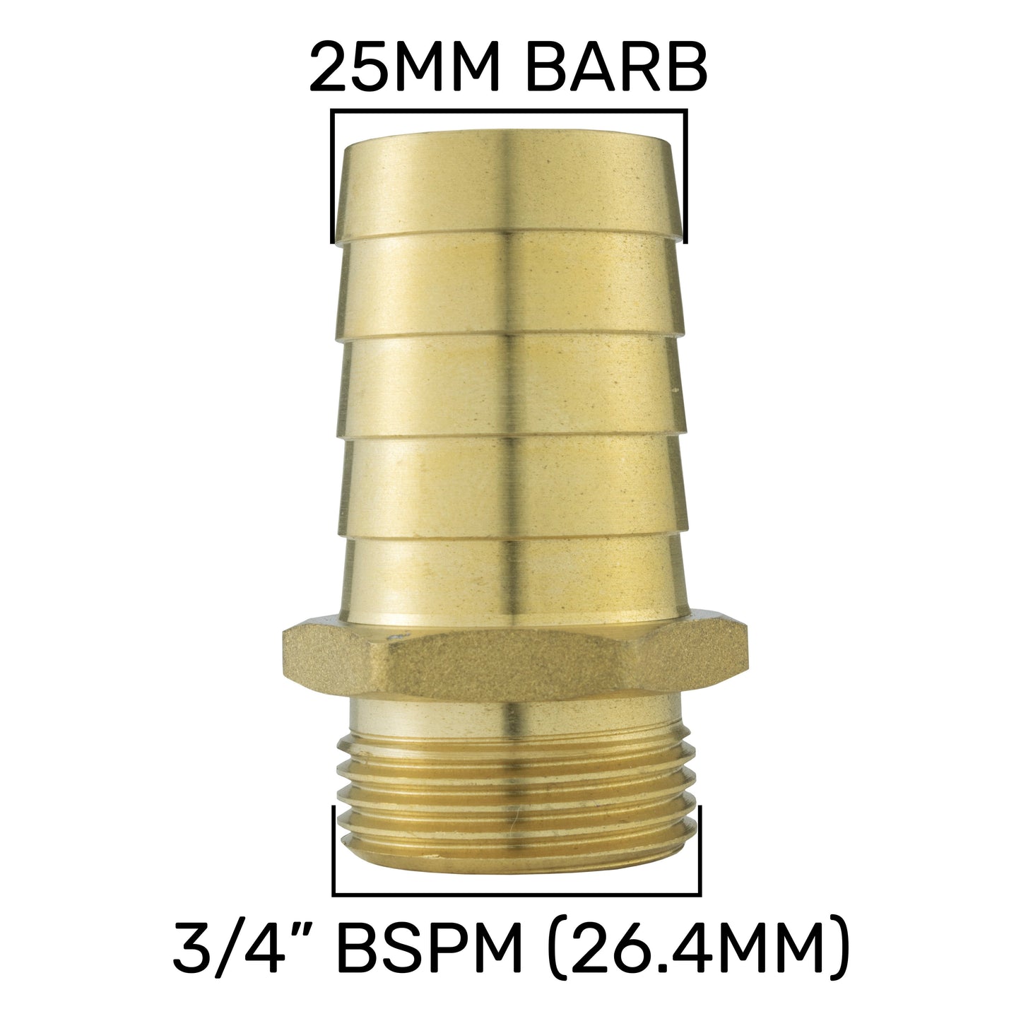Wall Flange Kit 32mm MDPE + 25mm Brass Barb